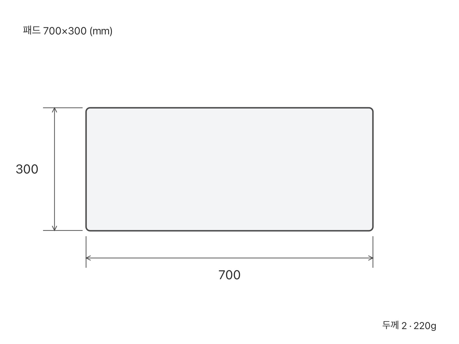 인조가죽 데스크패드 크기